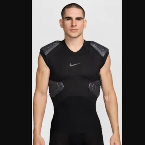 Nike Pro Hyper Strong 4 Pad Shirt Black Athletic Size L - Picture 1 of 8